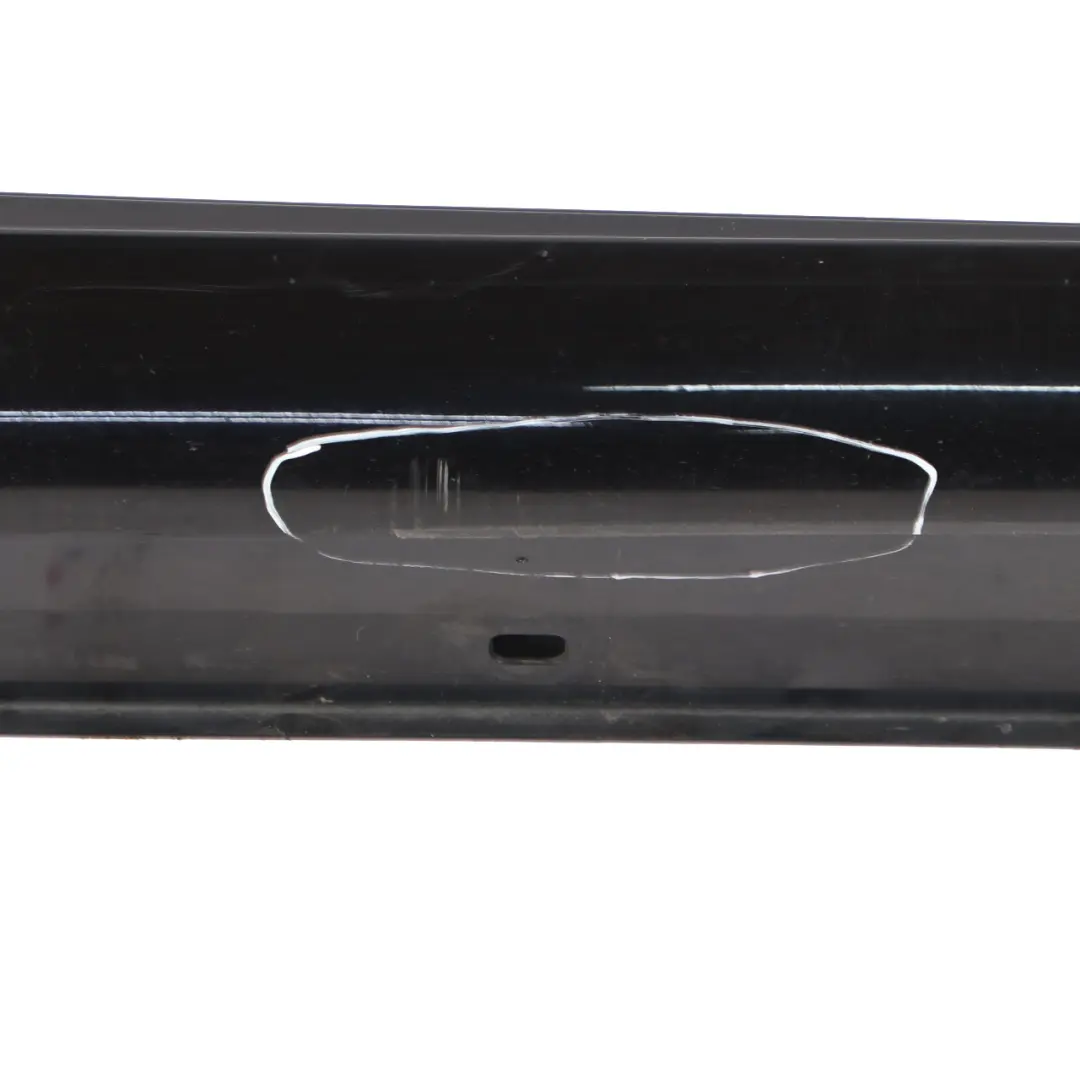 Mercedes W212 Side Skirt Door Sill AMG Right O/S Obsidian Black Metallic - 775 - SKU A2126981554-OB - Part number A2126981554