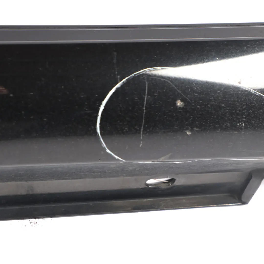 Mercedes W212 Side Skirt Door Sill AMG Right O/S Obsidian Black Metallic - 775 - SKU A2126981554-OB - Part number A2126981554