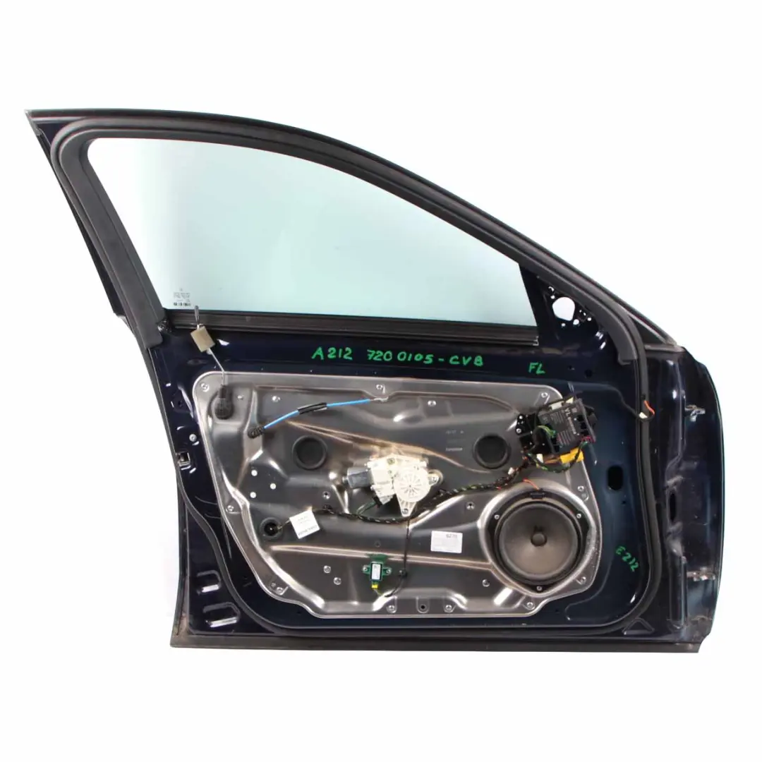 Door Front Left N/S Cover Panel Cavansite Blue Metallic - 890 to Mercedes W212 with Part number A2127200105 Mercedes W212 Door Front Left N/S Cover Panel Cavansite Blue Metallic - 890 - SKU A2127200105-CVB - Part number A2127200105