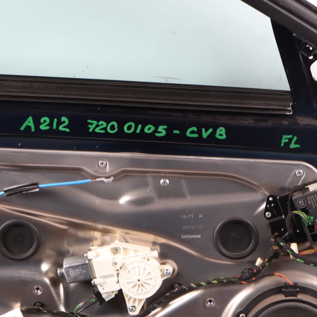 Door Front Left N/S Cover Panel Cavansite Blue Metallic - 890 to Mercedes W212 with Part number A2127200105 Mercedes W212 Door Front Left N/S Cover Panel Cavansite Blue Metallic - 890 - SKU A2127200105-CVB - Part number A2127200105