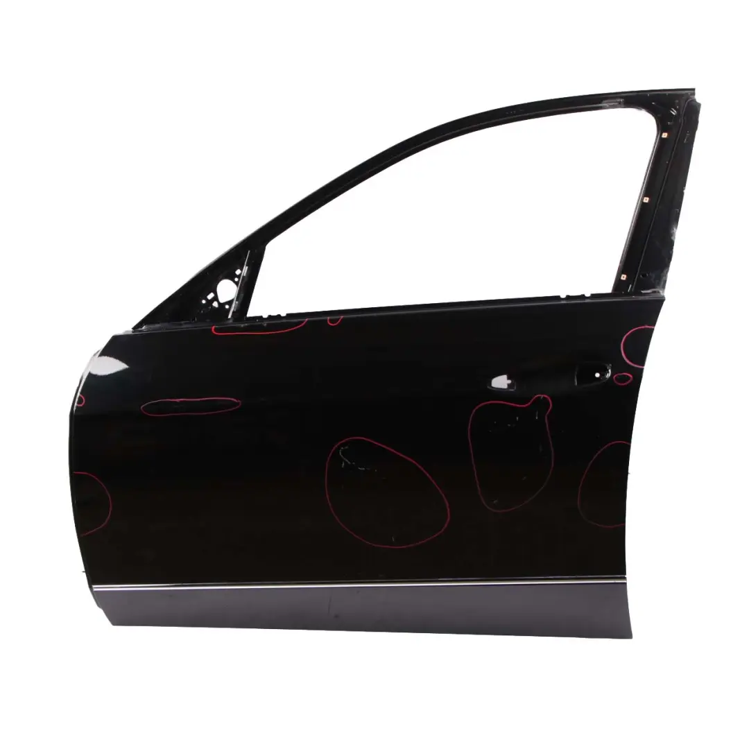 Door Front Left N/S Cover Panel Obsidian Black - 197 to Mercedes W212 with Part number A2127200105 Mercedes W212 Door Front Left N/S Cover Panel Obsidian Black - 197 - SKU A2127200105-OB - Part number A2127200105