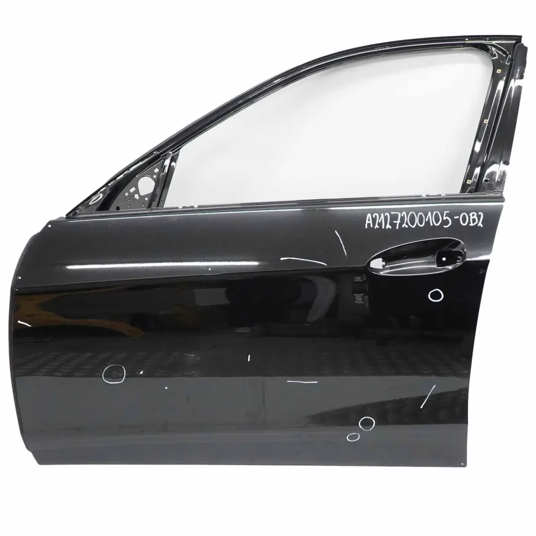 Door Front Left N/S Cover Panel Obsidian Black - 197 to Mercedes W212 with Part number A2127200105 Mercedes W212 Door Front Left N/S Cover Panel Obsidian Black - 197 - SKU A2127200105-OB2 - Part number A2127200105