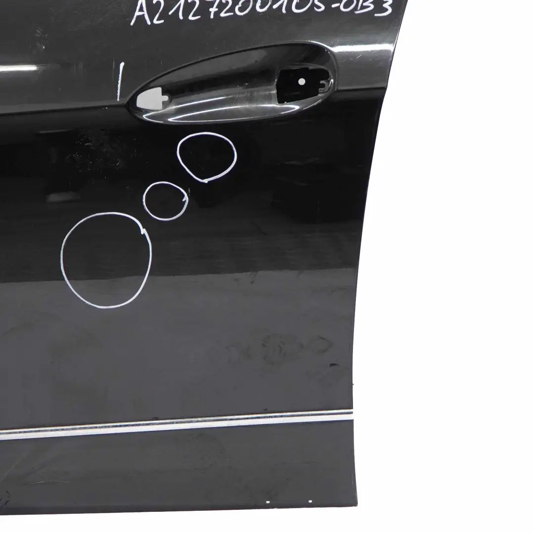 Mercedes W212 Porta Anteriore Sinistra Pannello di Copertura Obsidian Black 197 - SKU A2127200105-OB3 - Numero di parte A2127200105