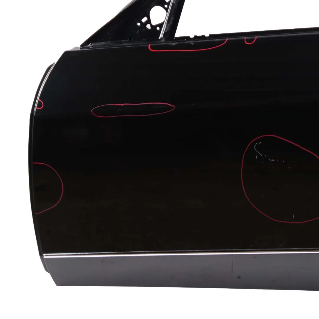 Door Front Left N/S Cover Panel Obsidian Black - 197 to Mercedes W212 with Part number A2127200105 Mercedes W212 Door Front Left N/S Cover Panel Obsidian Black - 197 - SKU A2127200105-OB - Part number A2127200105