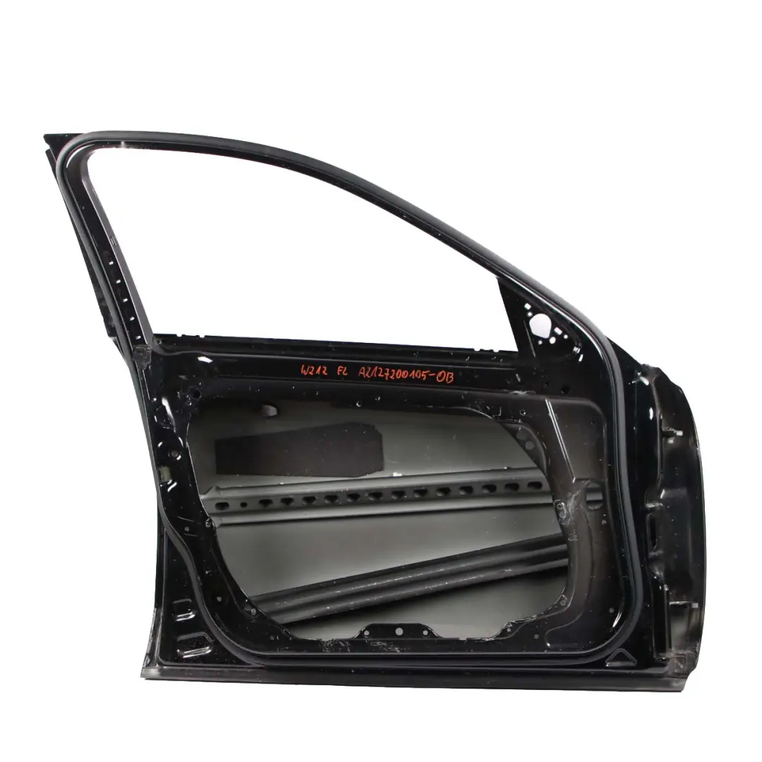 Door Front Left N/S Cover Panel Obsidian Black - 197 to Mercedes W212 with Part number A2127200105 Mercedes W212 Door Front Left N/S Cover Panel Obsidian Black - 197 - SKU A2127200105-OB - Part number A2127200105