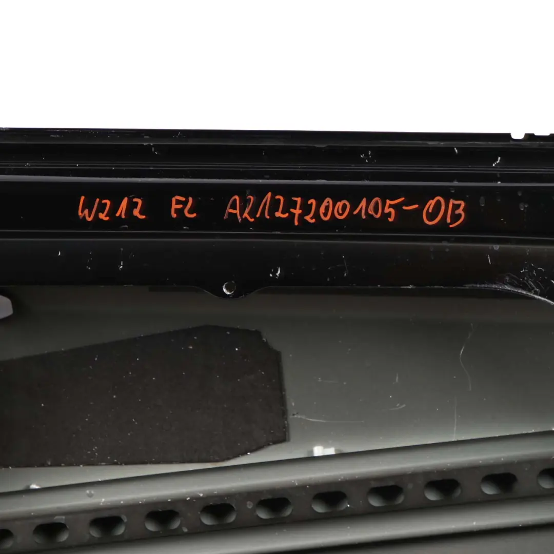 Door Front Left N/S Cover Panel Obsidian Black - 197 to Mercedes W212 with Part number A2127200105 Mercedes W212 Door Front Left N/S Cover Panel Obsidian Black - 197 - SKU A2127200105-OB - Part number A2127200105