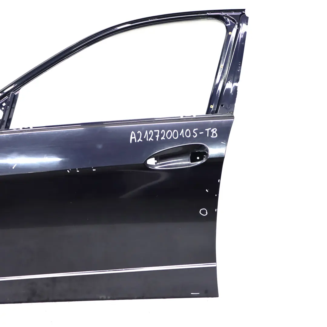 Mercedes W212 Puerta Delantera Izquierda Tapa Panel Azul Tanzanita - 359 - SKU A2127200105-TB - Número de pieza A2127200105