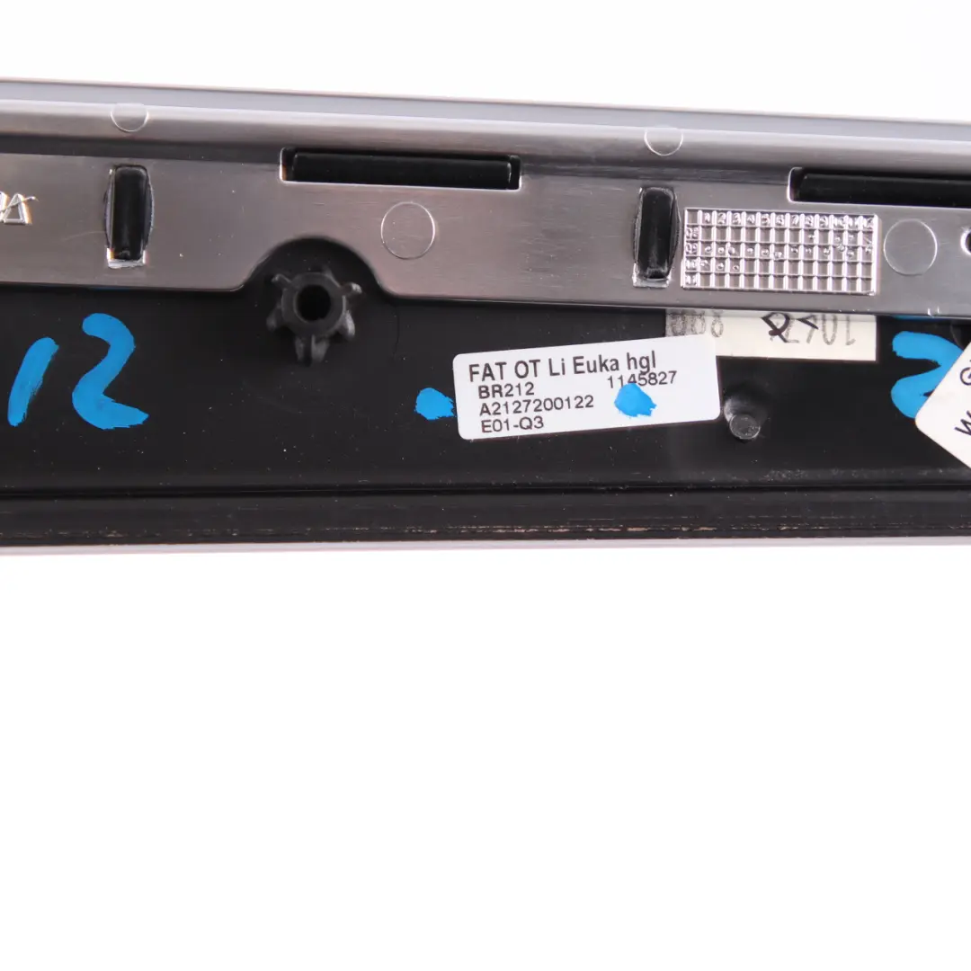 Door Strip Front Left N/S Cover Wood Chrome Trim Interior to Mercedes W212 with Part number A2127200122 Mercedes W212 Door Strip Front Left N/S Cover Wood Chrome Trim Interior - SKU A2127200122 - Part number A2127200122