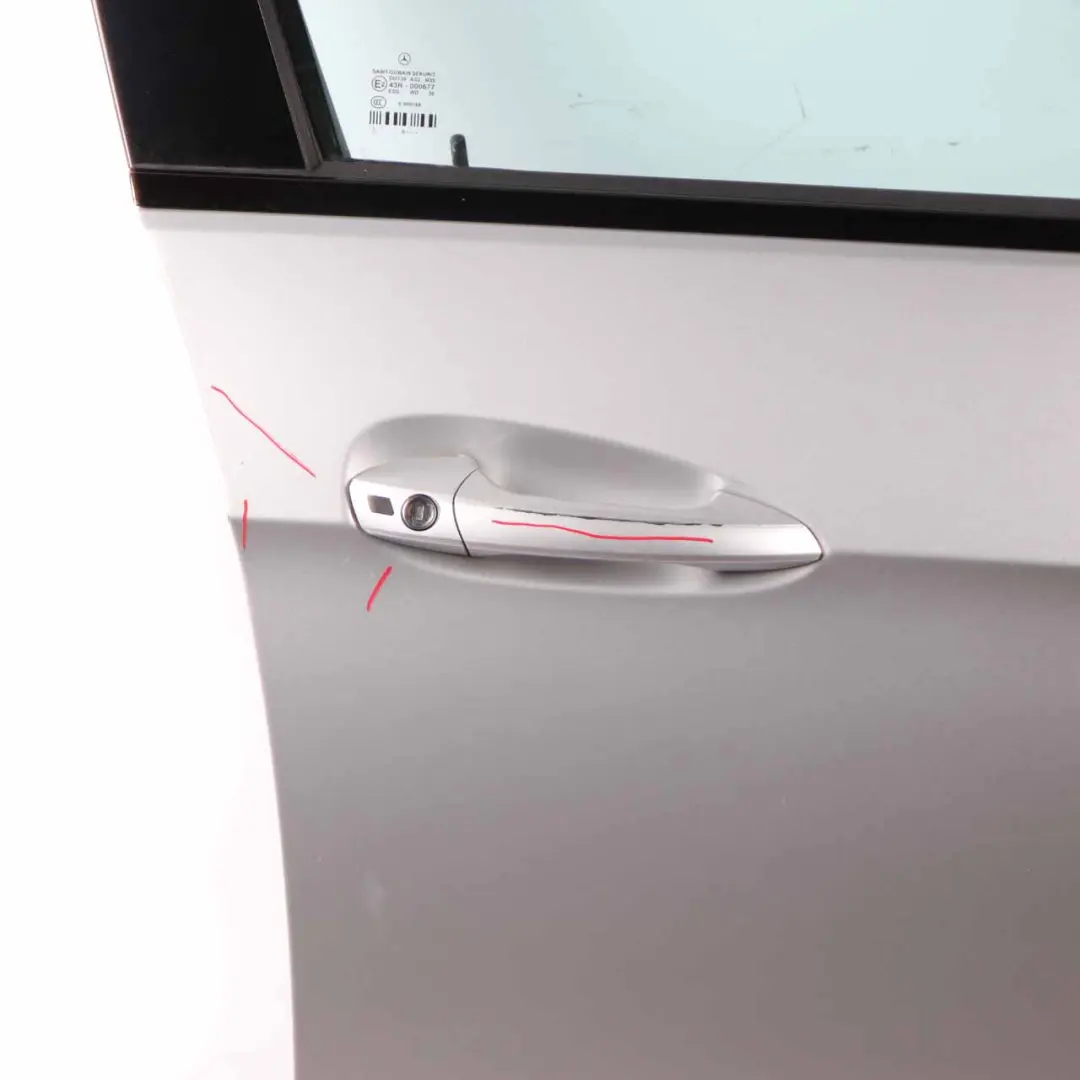 Door Front Right O/S Cover Panel Iridium Silver Metallic - 775 to Mercedes W212 with Part number A2127200205 Mercedes W212 Door Front Right O/S Cover Panel Iridium Silver Metallic - 775 - SKU A2127200205-IRS - Part number A2127200205