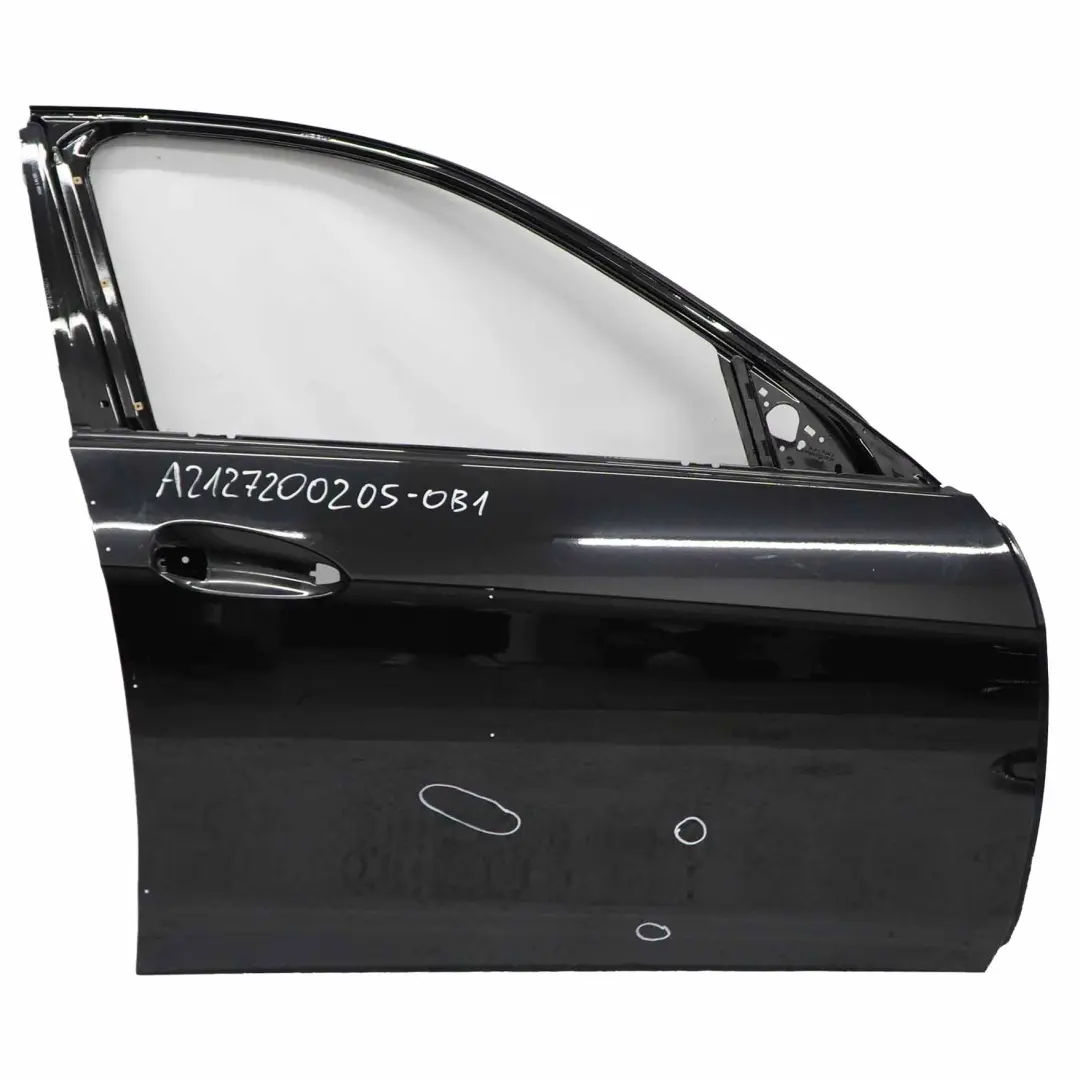 Mercedes W212 Door Front Right O/S Cover Panel Obsidian Black - 197 - SKU A2127200205-OB1 - Part number A2127200205