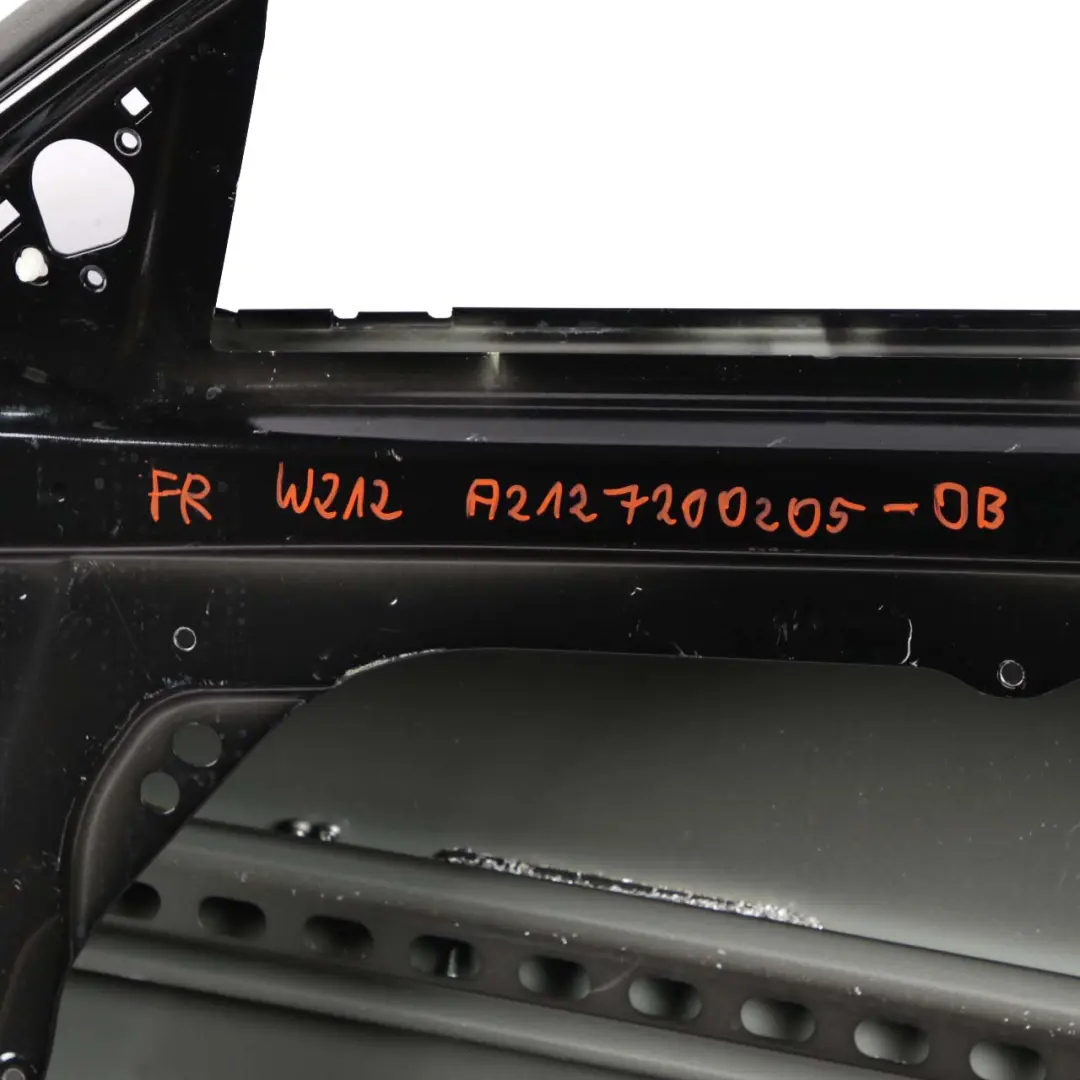 Mercedes W212 Door Front Right O/S Cover Panel Obsidian Black - 197 - SKU A2127200205-OB - Part number A2127200205