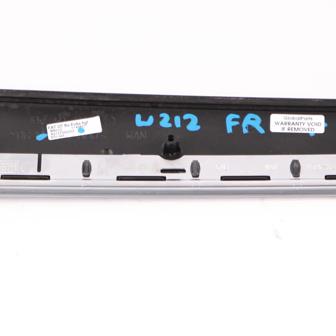 Mercedes W212 Door Strip Front Right O/S Cover Wood Chrome Trim Interior - SKU A2127200222 - Part number A2127200222