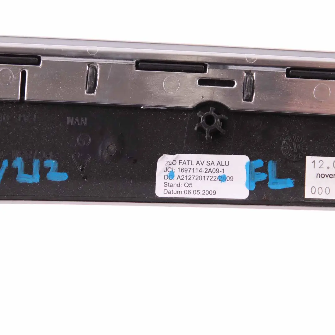 Interior Door Trim Front Left Card Strip Aluminium to Mercedes W212 with Part number A2127201722 Mercedes W212 Interior Door Trim Front Left Card Strip Aluminium - SKU A2127201722 - Part number A2127201722