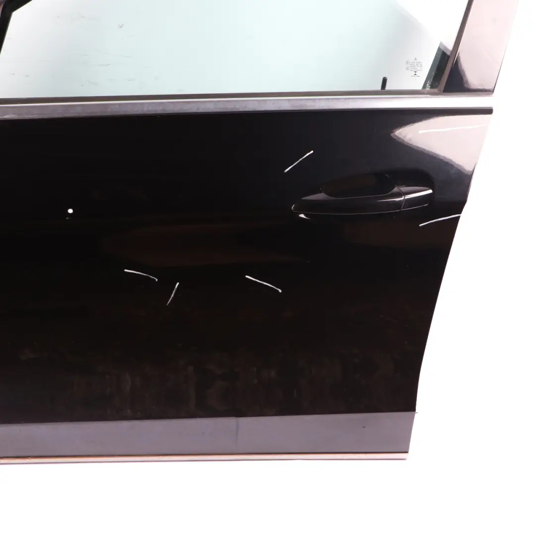 Mercedes W212 Door Front Left N/S Cover Panel Obsidian Black Metallic - 197 - SKU A2127205300-OB - Part number A2127205300