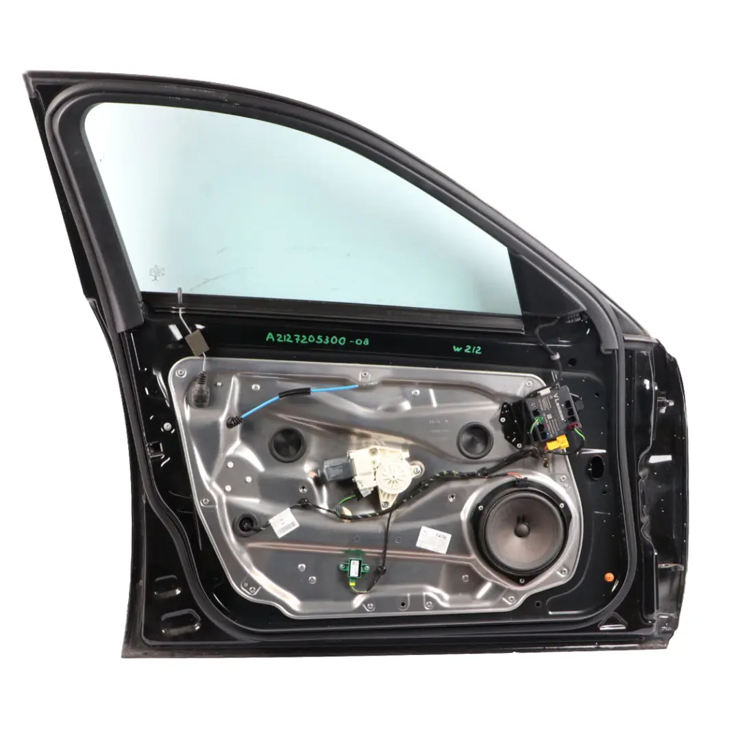 Mercedes W212 Door Front Left N/S Cover Panel Obsidian Black Metallic - 197 - SKU A2127205300-OB - Part number A2127205300