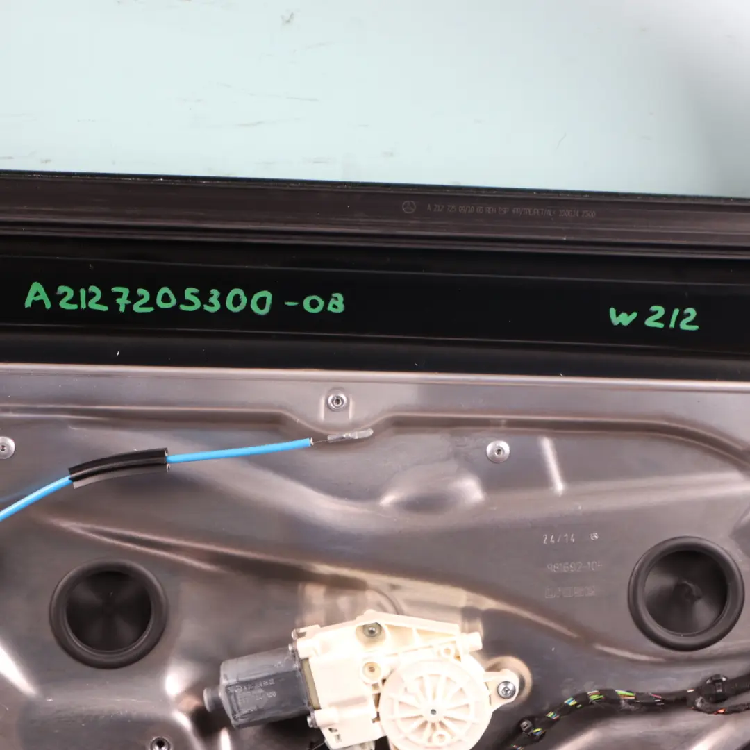 Mercedes W212 Door Front Left N/S Cover Panel Obsidian Black Metallic - 197 - SKU A2127205300-OB - Part number A2127205300