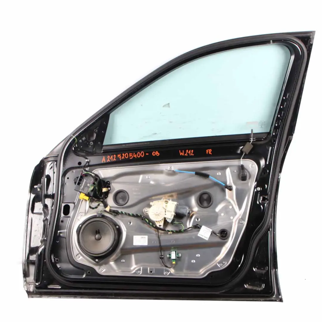 Door Front Right O/S Cover Panel Obsidian Black Metallic - 197 to Mercedes W212 with Part number A2127205400 Mercedes W212 Door Front Right O/S Cover Panel Obsidian Black Metallic - 197 - SKU A2127205400-OB - Part number A2127205400