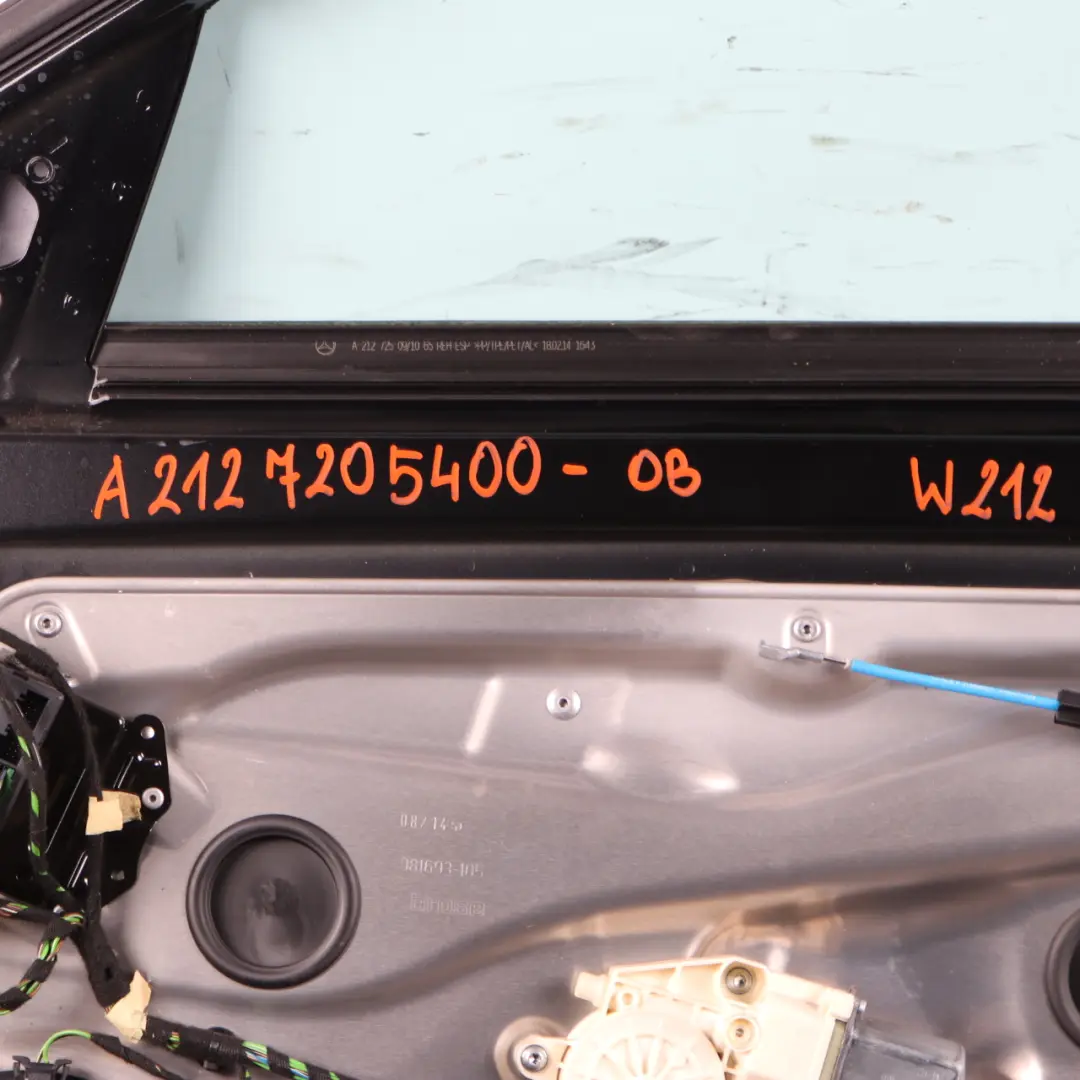 Door Front Right O/S Cover Panel Obsidian Black Metallic - 197 to Mercedes W212 with Part number A2127205400 Mercedes W212 Door Front Right O/S Cover Panel Obsidian Black Metallic - 197 - SKU A2127205400-OB - Part number A2127205400