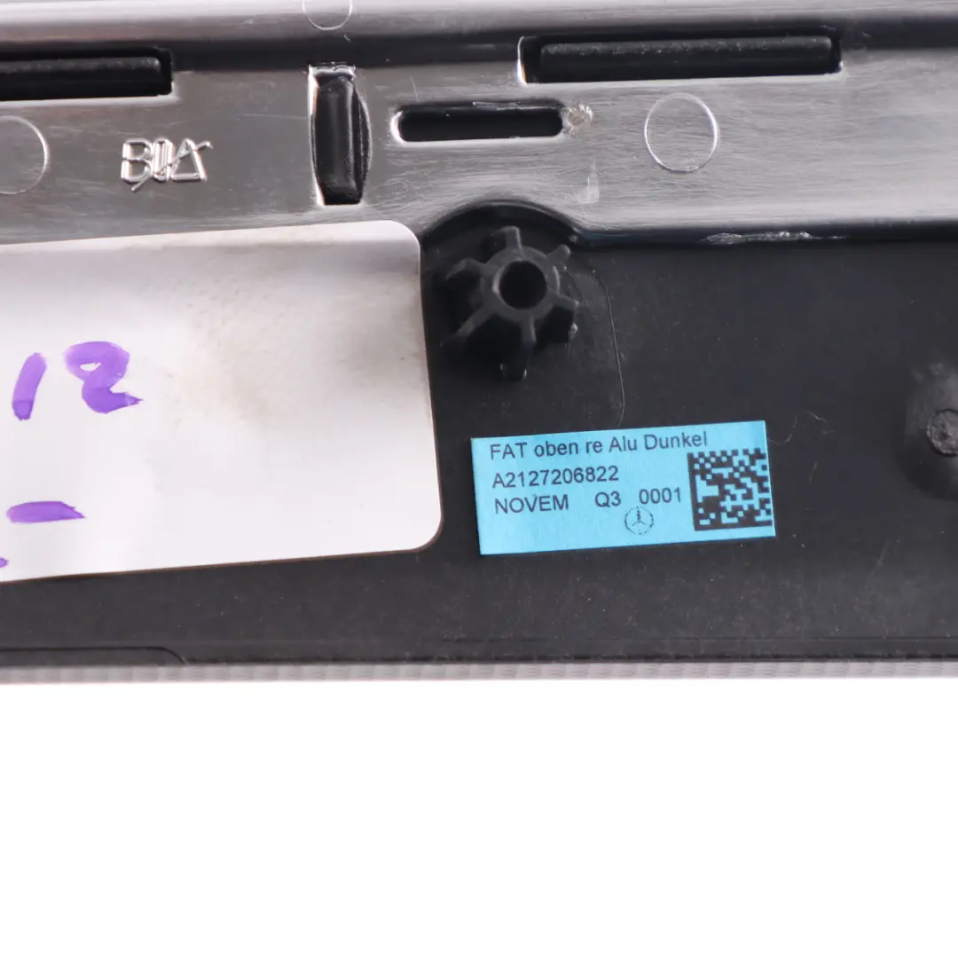 Door Decor Trim Front Right O/S Cover Dark Aluminium to Mercedes W212 with Part number A2127206822 Mercedes W212 Door Decor Trim Front Right O/S Cover Dark Aluminium - SKU A2127206822 - Part number A2127206822