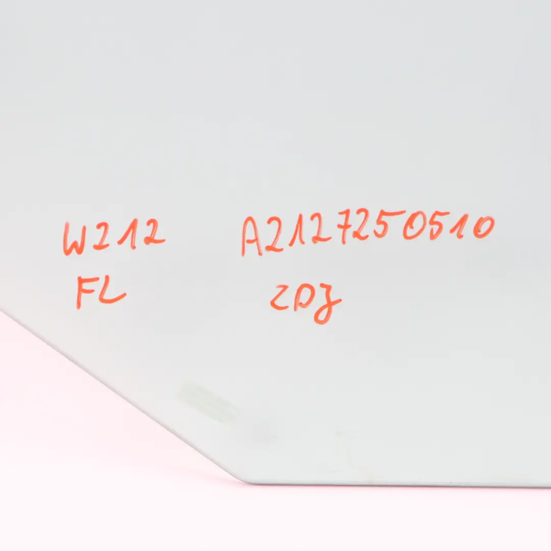 Mercedes W212 Window Glass Door Front Left N/S Side Pane Green AS2 - SKU A2127250510 - Part number A2127250510