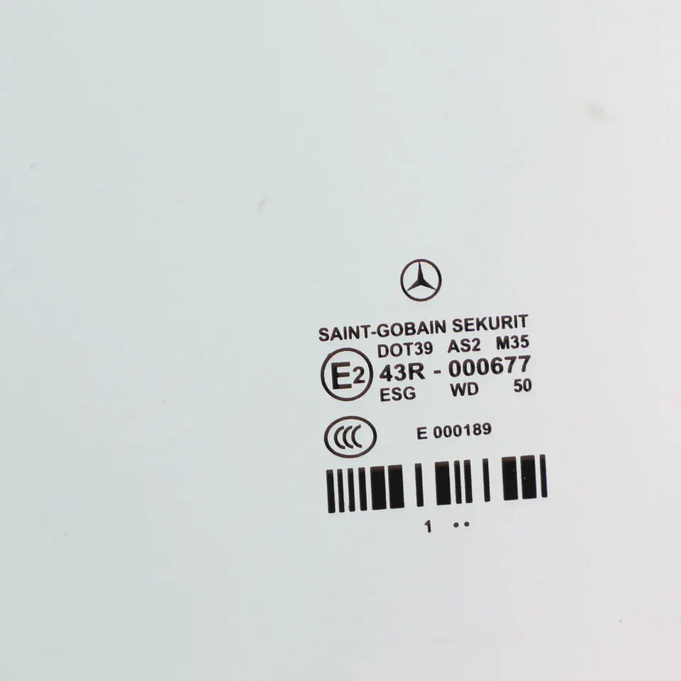 Mercedes S212 W212 Vitre Porte Avant Gauche Vitrage AS2 - SKU A2127250710 - Numéro de pièce A2127250710