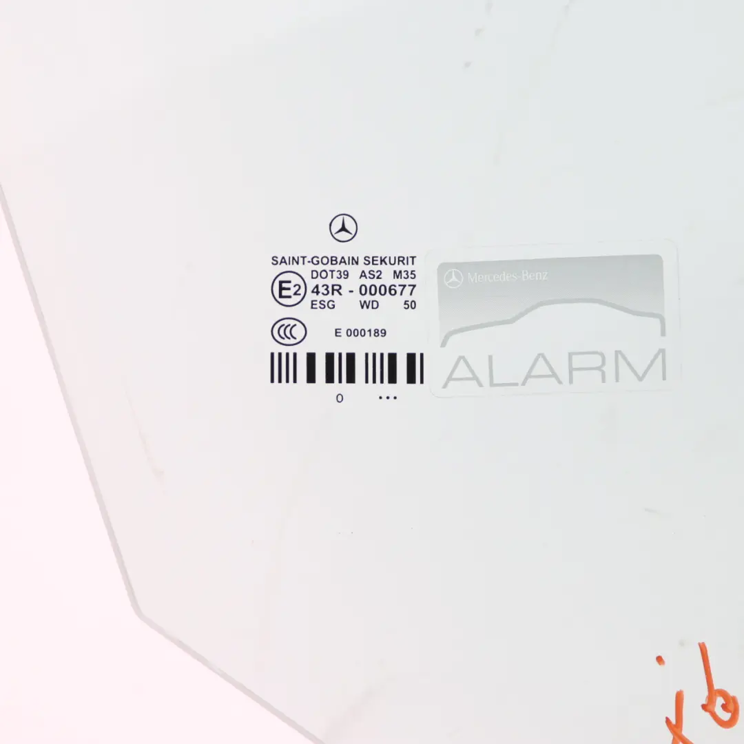  Vetro Mercedes W212 Porta Anteriore Destra Laterale Verde AS2 - SKU A2127250810 - Numero di parte A2127250810