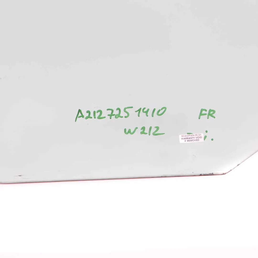 Window Glass Door Side Front Right Green AS2 to Mercedes W212 with Part number A2127251410 Mercedes W212 Window Glass Door Side Front Right Green AS2 - SKU A2127251410 - Part number A2127251410