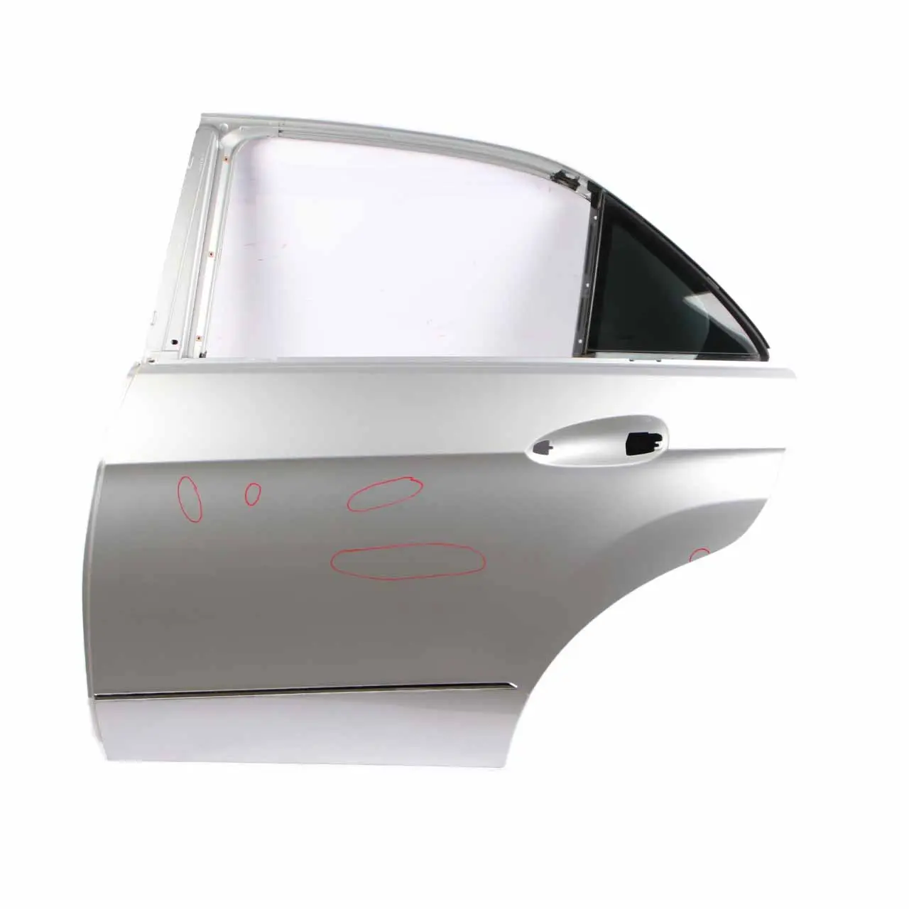 Mercedes W212 Door Rear Left N/S Cover Panel Iridium Silver Metallic - 775