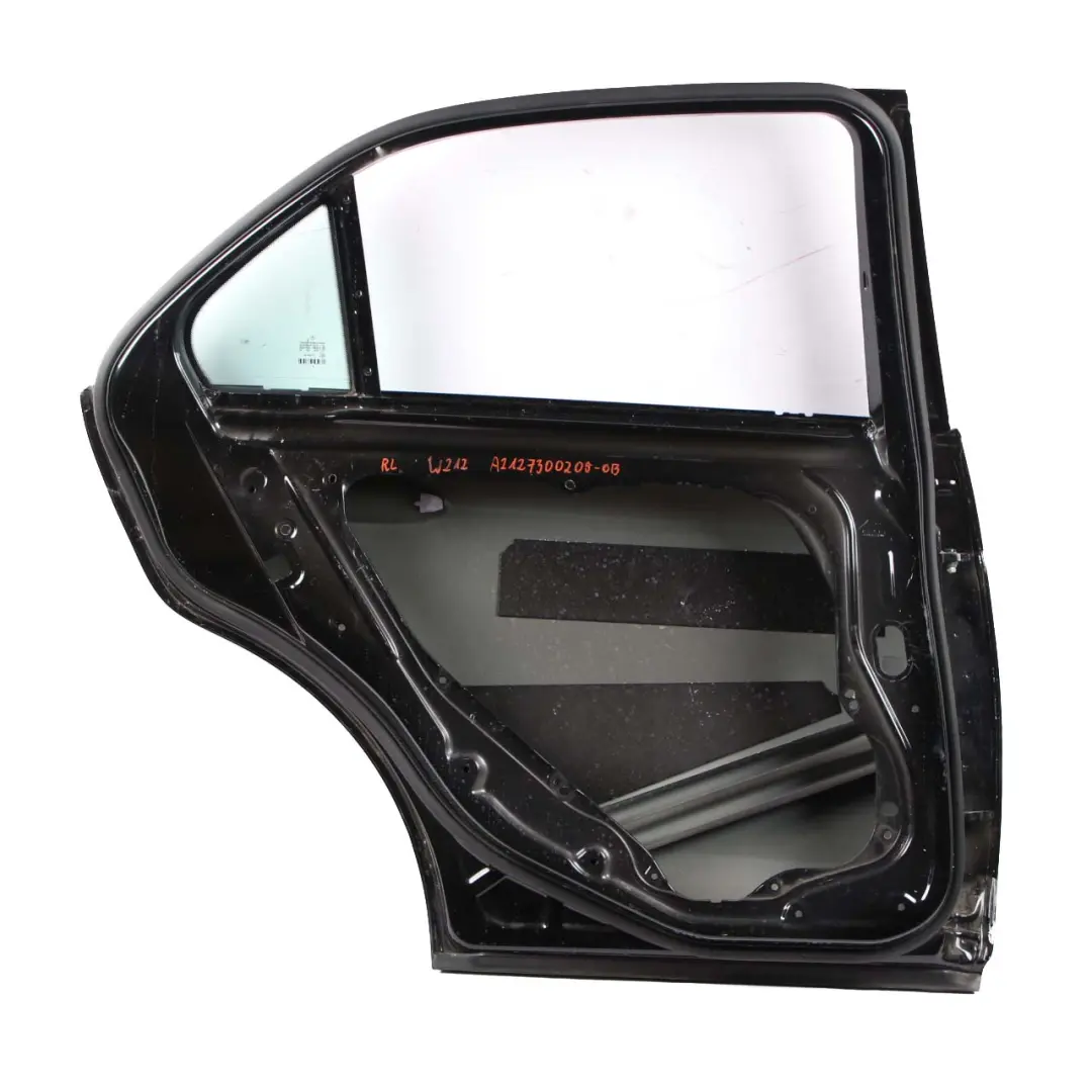 Door Rear Left N/S Cover Panel Obsidian Black - 197 to Mercedes W212 with Part number A2127300105 Mercedes W212 Door Rear Left N/S Cover Panel Obsidian Black - 197 - SKU A2127300105-OB - Part number A2127300105