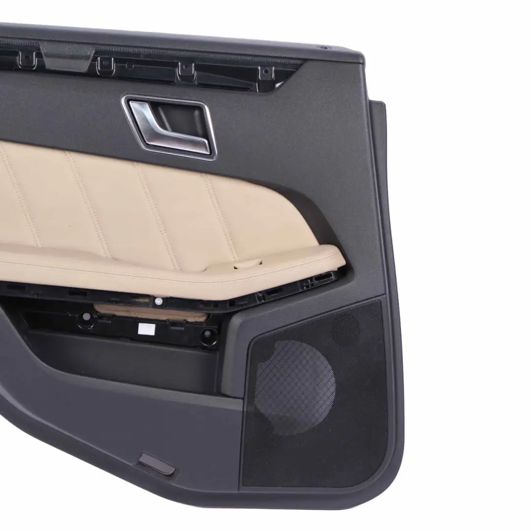 Mercedes W212 Door Card Rear Left N/S Trim Panel Black Beige Leather Nappa - SKU A2127300170-1 - Part number A2127300170
