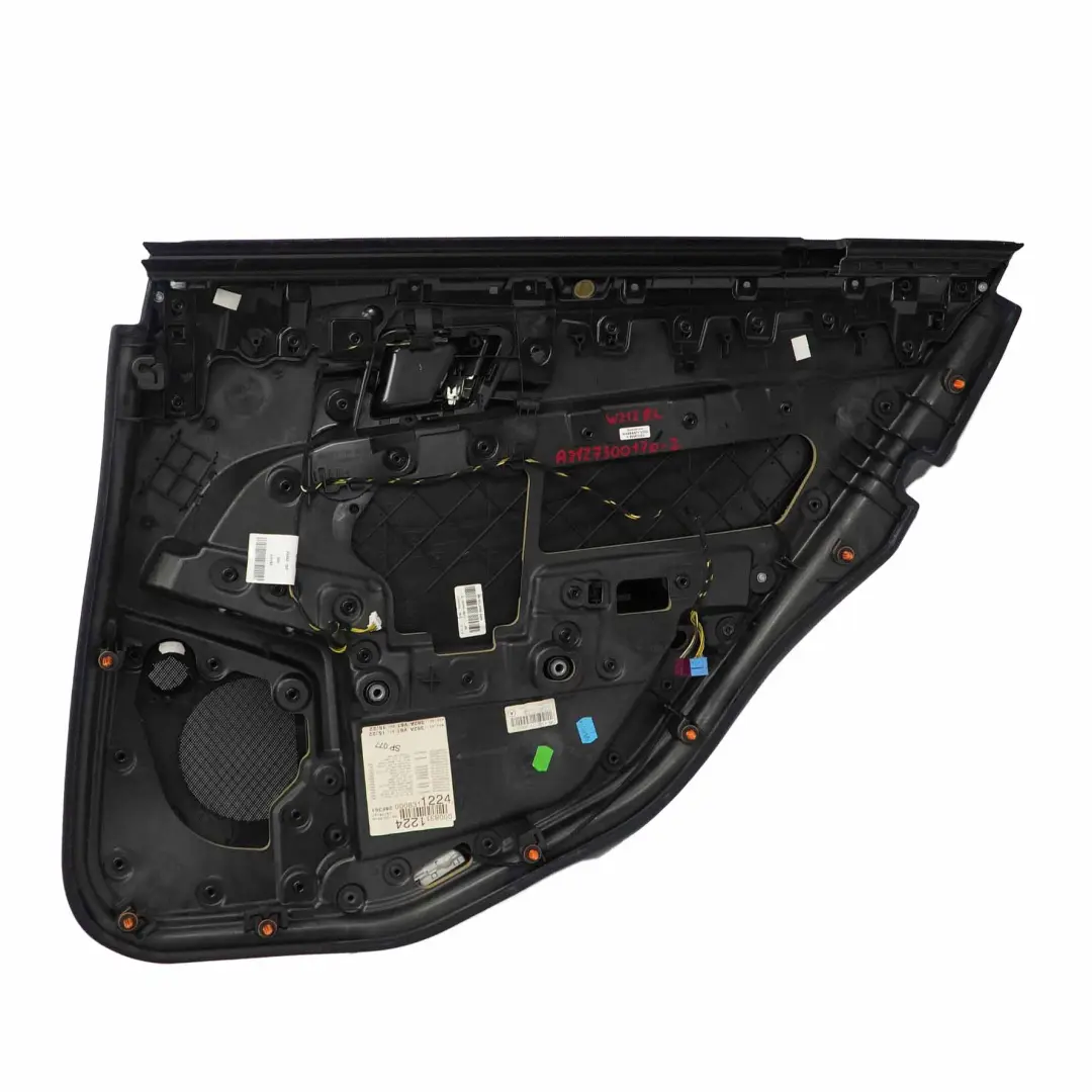 Tarjeta de Puerta Trasera Izquierda de Imitación Cuero Negro para Mercedes W212 con número de pieza A2127300170 Mercedes W212 Tarjeta de Puerta Trasera Izquierda de Imitación Cuero Negro - SKU A2127300170-2 - Número de pieza A2127300170