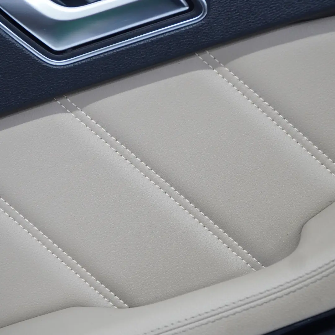 Türkarte hinten links Zierleiste Schwarz Beige Leder Nappa für Mercedes W212 mit Teilenummer A2127300170 Mercedes W212 Türkarte hinten links Zierleiste Schwarz Beige Leder Nappa - SKU A2127300170-3 - Teilenummer A2127300170