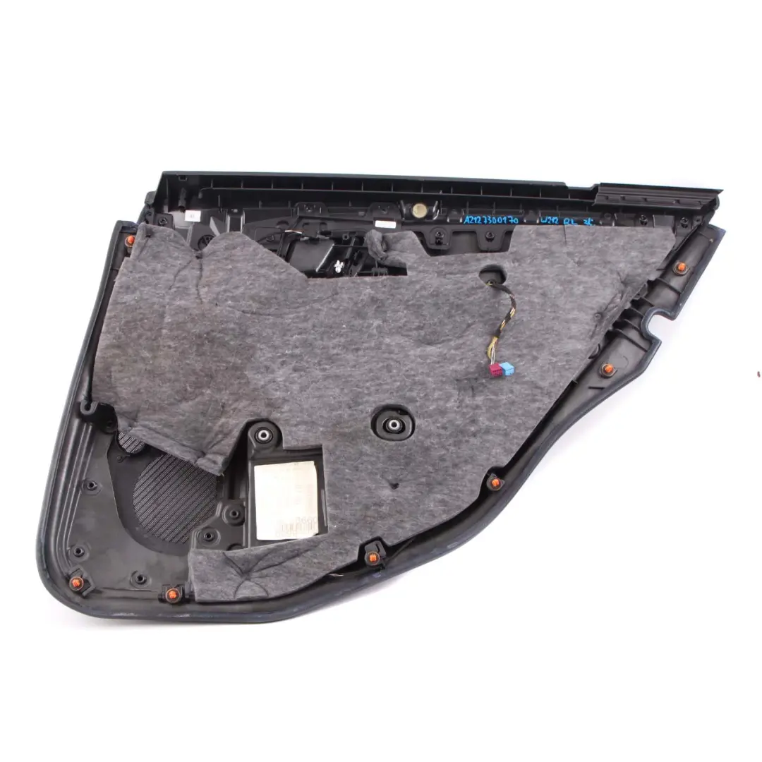 Door Card Rear Left N/S Trim Panel Black Leather Nappa to Mercedes W212 with Part number A2127300170 Mercedes W212 Door Card Rear Left N/S Trim Panel Black Leather Nappa - SKU A2127300170 - Part number A2127300170