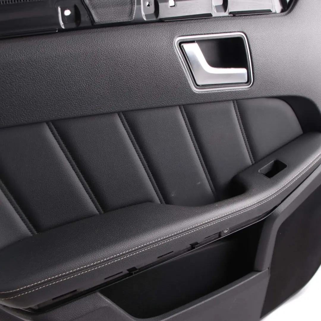 Mercedes W212 Door Card Rear Left N/S Trim Panel Black Leather Nappa - SKU A2127300170 - Part number A2127300170