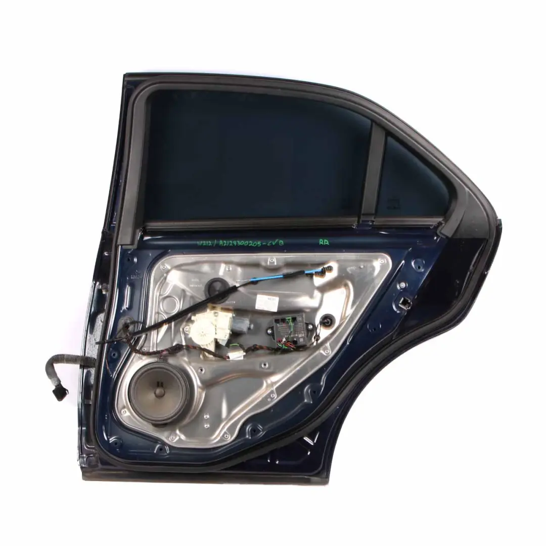Door Rear Right O/S Cover Panel Cavansite Blue Metallic - 890 to Mercedes W212 with Part number A2127300205 Mercedes W212 Door Rear Right O/S Cover Panel Cavansite Blue Metallic - 890 - SKU A2127300205-CVB - Part number A2127300205
