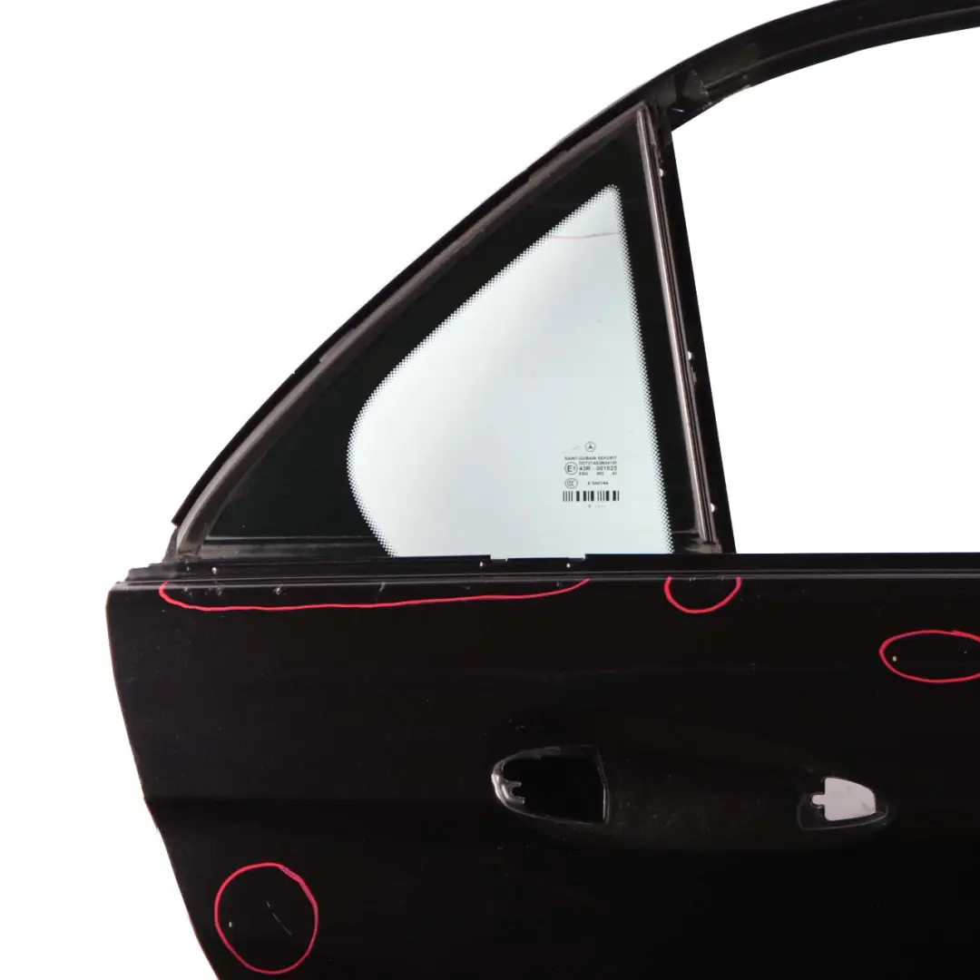 Door Rear Right O/S Cover Panel Obsidian Black - 197 to Mercedes W212 with Part number A2127300205 Mercedes W212 Door Rear Right O/S Cover Panel Obsidian Black - 197 - SKU A2127300205-OB - Part number A2127300205