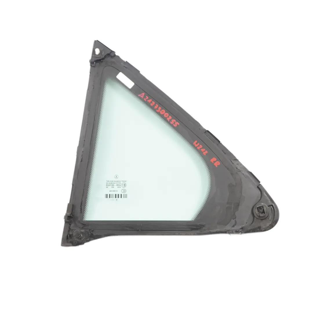 Ventana Lateral Trasera Derecha Cristal Verde AS2 para Mercedes W212 con número de pieza A2127300255 Mercedes W212 Ventana Lateral Trasera Derecha Cristal Verde AS2 - SKU A2127300255 - Número de pieza A2127300255