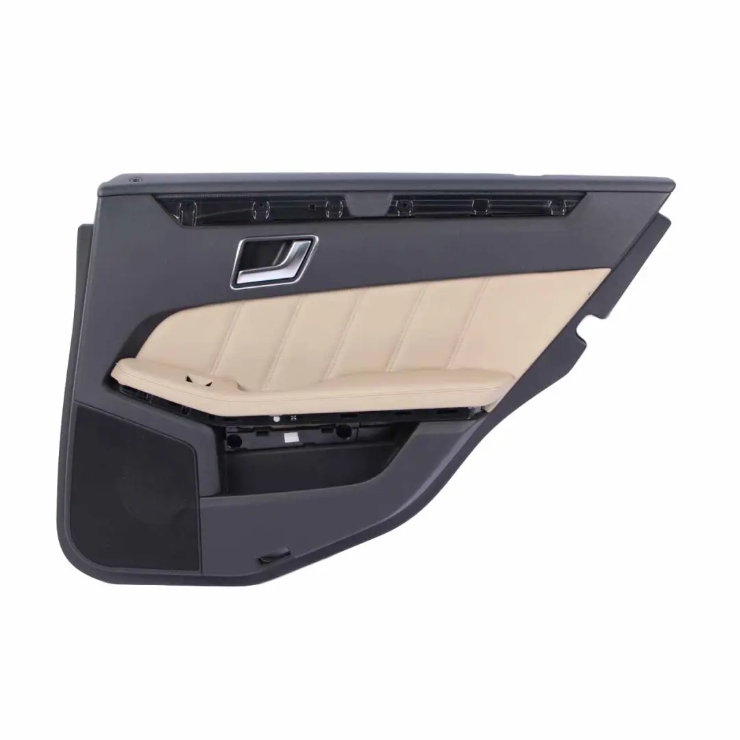 Door Card Rear Right O/S Trim Panel Black Beige Leather Nappa to Mercedes W212 with Part number A2127300270 Mercedes W212 Door Card Rear Right O/S Trim Panel Black Beige Leather Nappa - SKU A2127300270-3 - Part number A2127300270