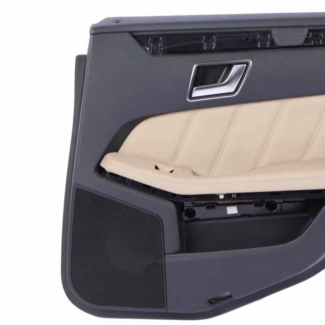 Door Card Rear Right O/S Trim Panel Black Beige Leather Nappa to Mercedes W212 with Part number A2127300270 Mercedes W212 Door Card Rear Right O/S Trim Panel Black Beige Leather Nappa - SKU A2127300270-3 - Part number A2127300270