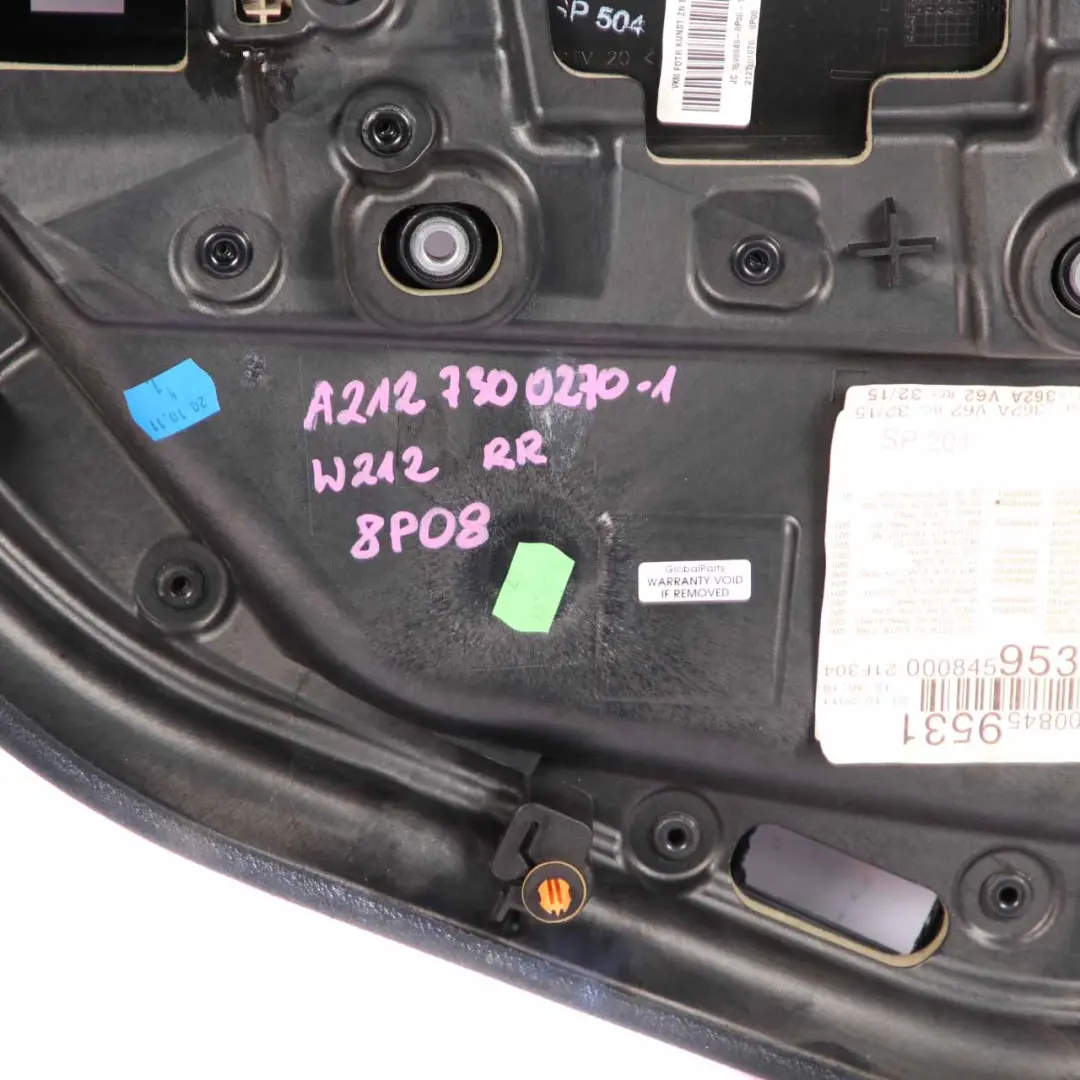 Mercedes W212 Door Card Rear Right O/S Trim Panel Black Beige Leather Nappa - SKU A2127300270-3 - Part number A2127300270