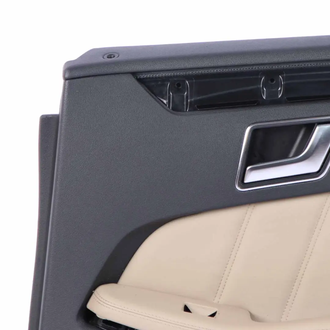 Mercedes W212 Door Card Rear Right O/S Trim Panel Black Beige Leather Nappa - SKU A2127300270-3 - Part number A2127300270