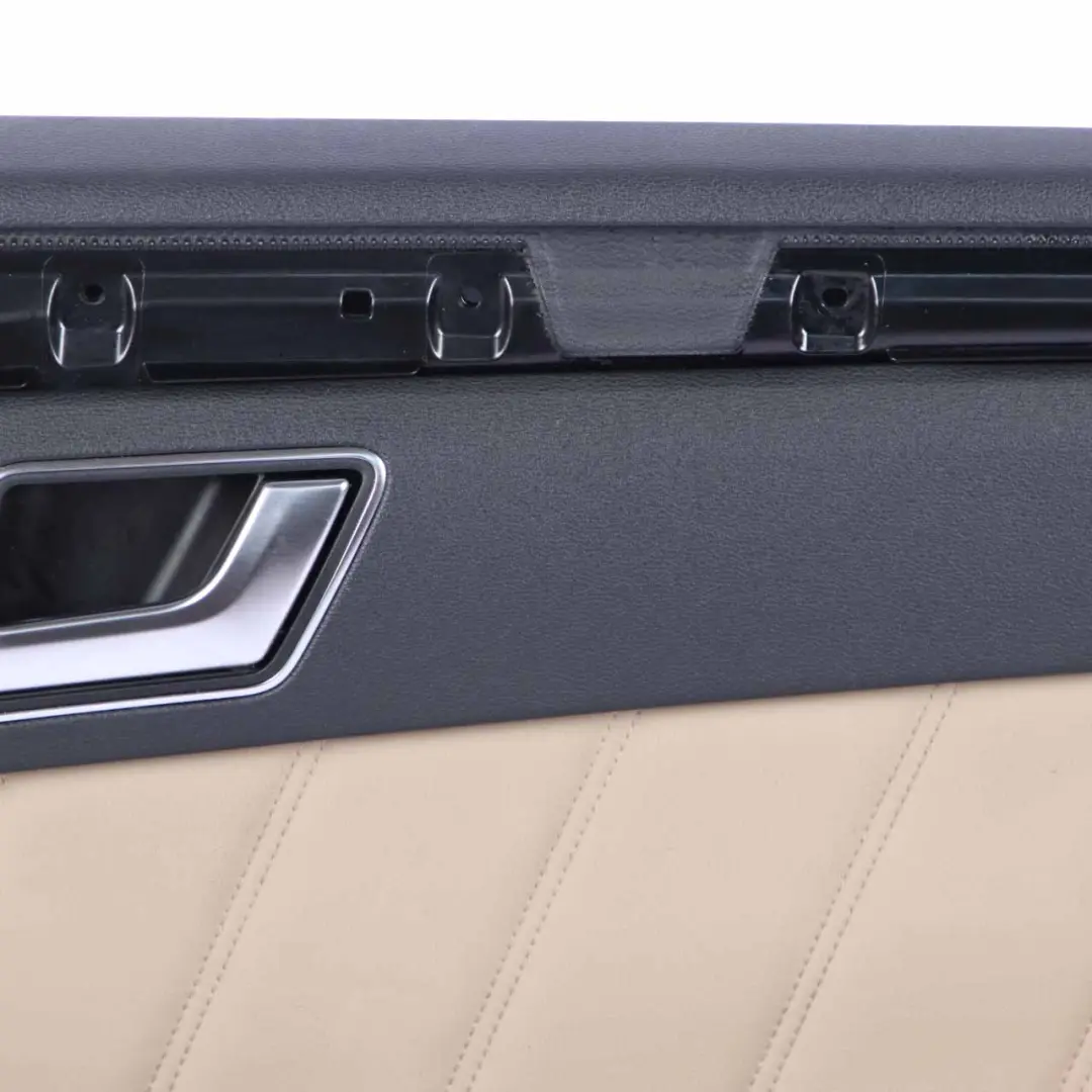 Door Card Rear Right O/S Trim Panel Black Beige Leather Nappa to Mercedes W212 with Part number A2127300270 Mercedes W212 Door Card Rear Right O/S Trim Panel Black Beige Leather Nappa - SKU A2127300270-1 - Part number A2127300270