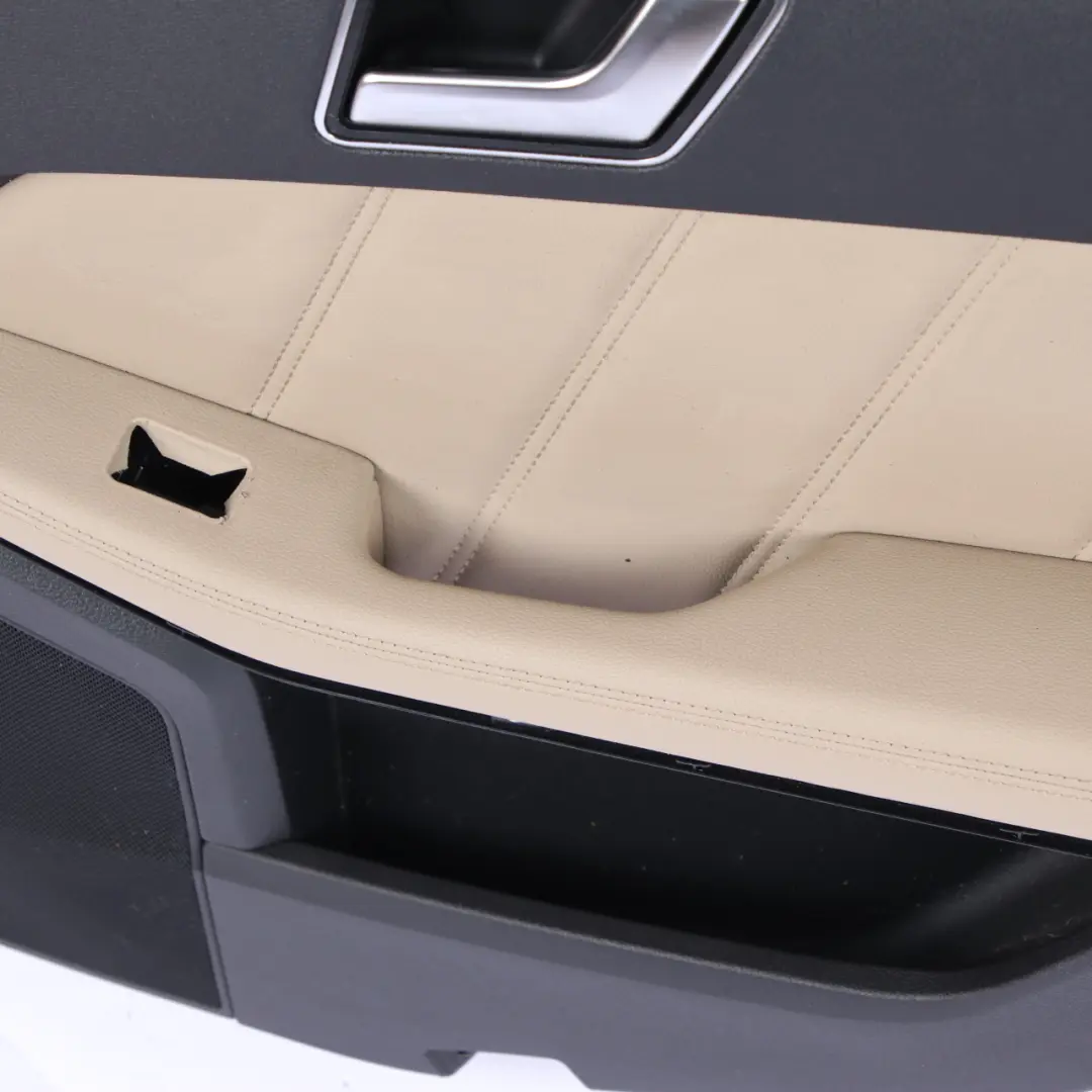 Mercedes W212 Door Card Rear Right O/S Trim Panel Black Beige Leather Nappa - SKU A2127300270-3 - Part number A2127300270