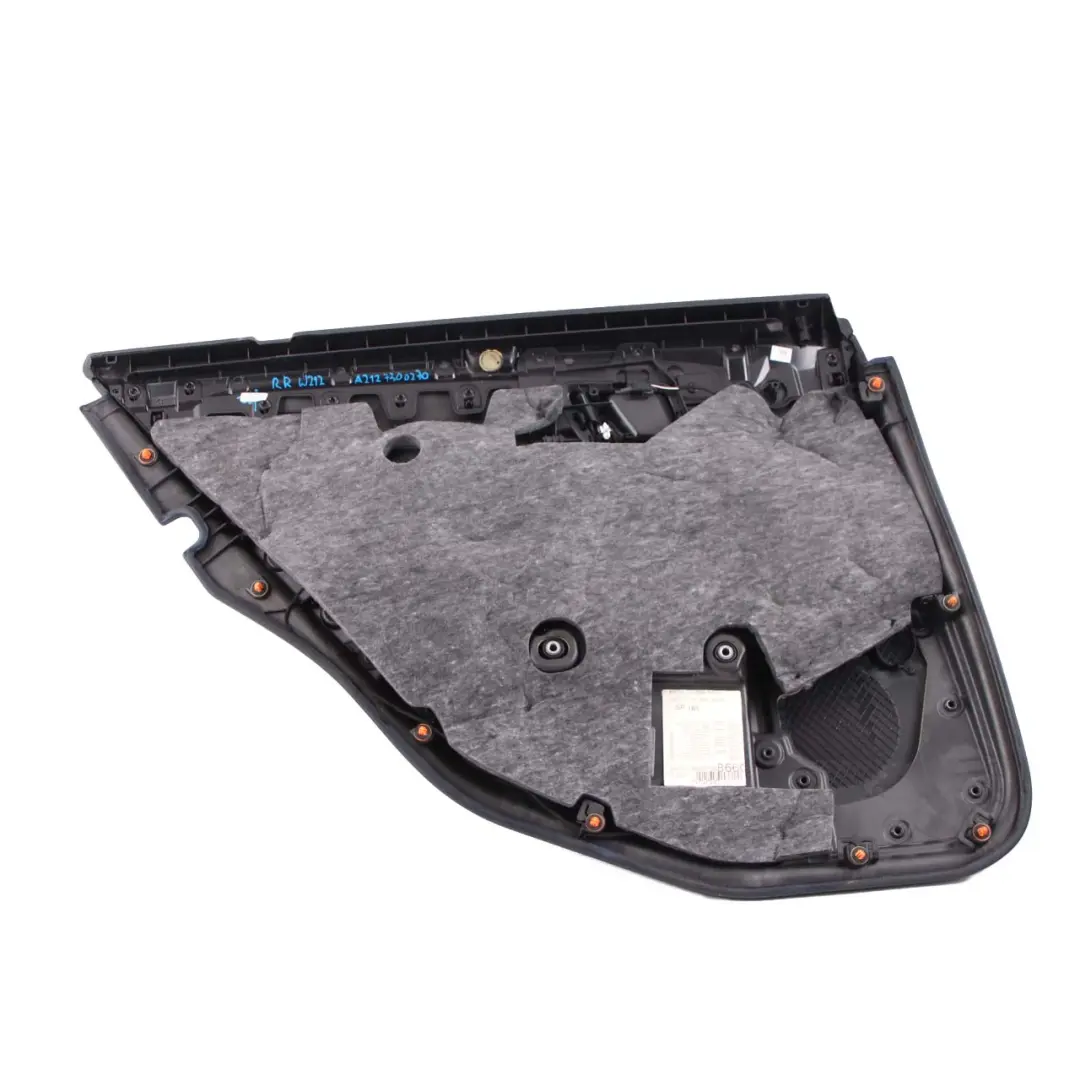 Mercedes W212 Tarjeta De Puerta Trasera Derecha De Ajuste De Cuero Negro Nappa - SKU A2127300270 - Número de pieza A2127300270