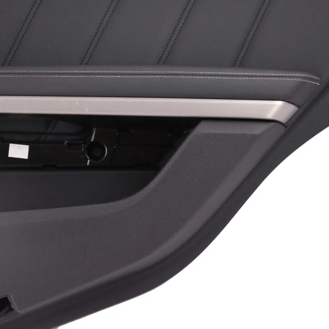 Mercedes W212 Door Card Rear Right O/S Trim Panel Black Leather Nappa - SKU A2127300270 - Part number A2127300270