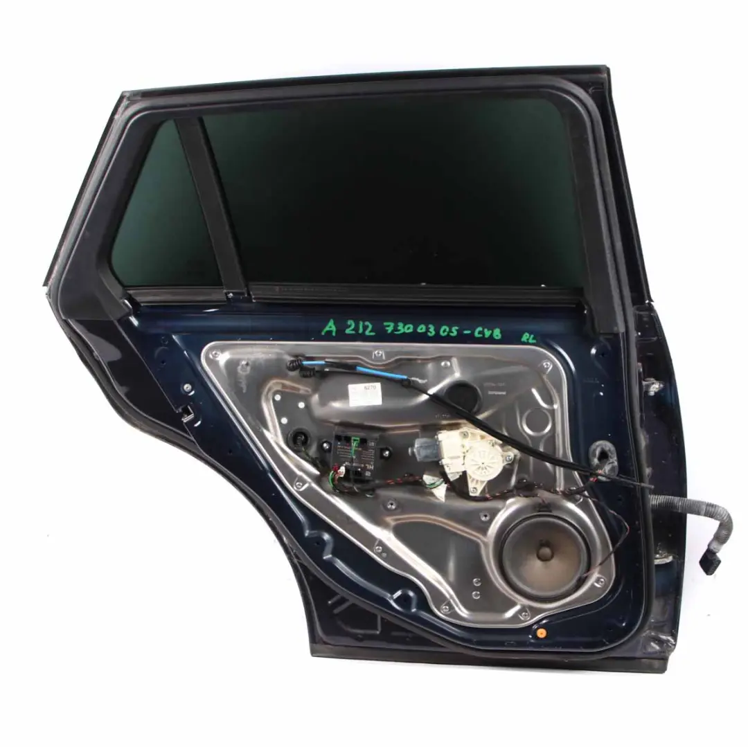 Door Rear Left N/S Cavansite Blue Metallic - 890 to Mercedes S212 Estate with Part number A2127300305 Mercedes S212 Estate Door Rear Left N/S Cavansite Blue Metallic - 890 - SKU A2127300305-CVB - Part number A2127300305