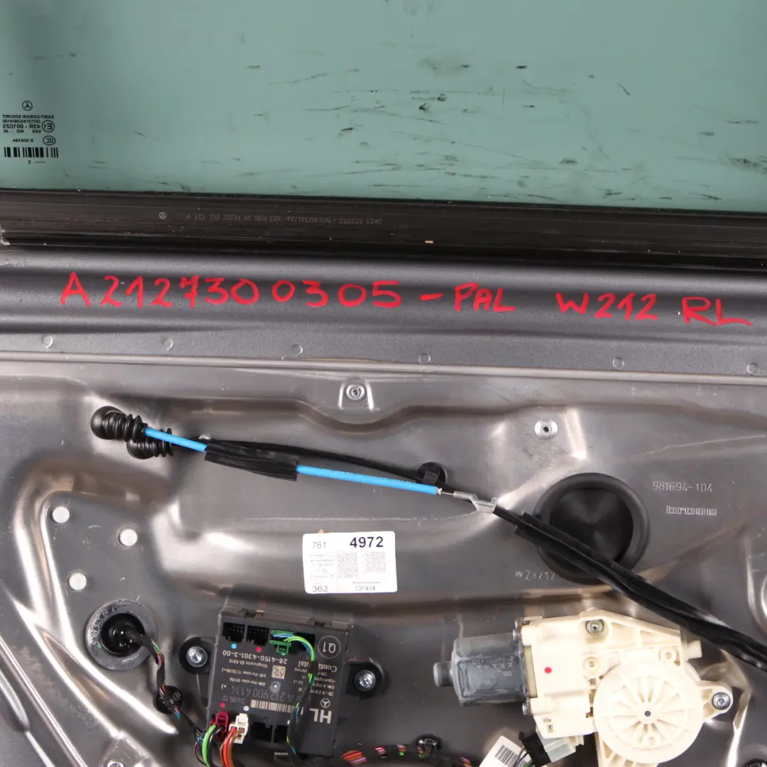 Door Rear Left N/S Palladium Silver Metallic 792 to Mercedes S212 Estate with Part number A2127300305 Mercedes S212 Estate Door Rear Left N/S Palladium Silver Metallic 792 - SKU A2127300305-PAL - Part number A2127300305