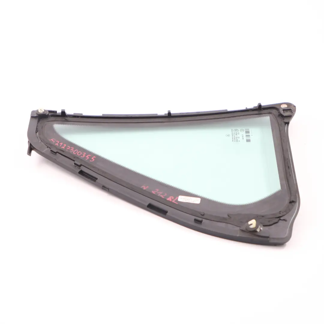 Mercedes W212 Quarter Side Window Rear Left N/S Side Glazing Green Glass AS2 - SKU A2127300355 - Part number A2127300355