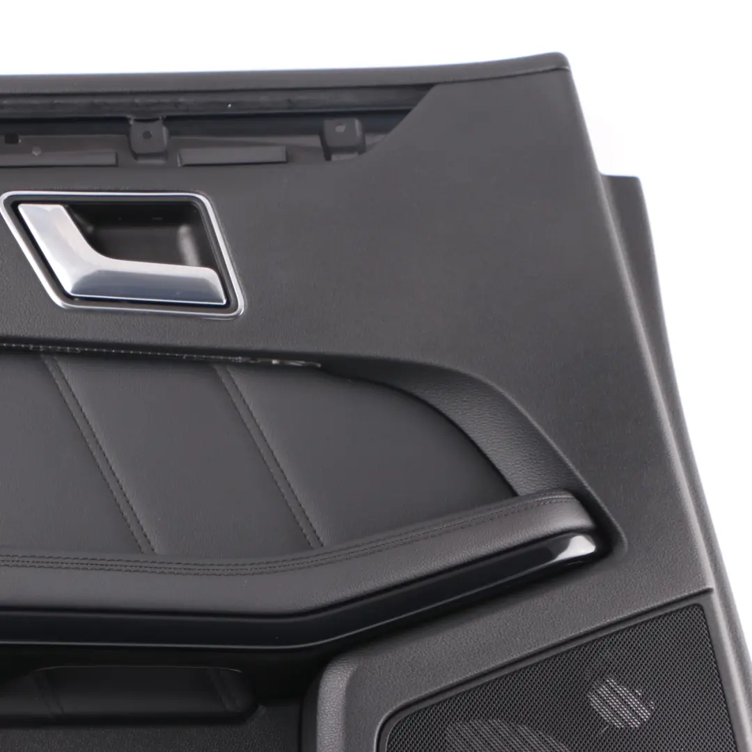 Mercedes W212 Door Card Rear Left N/S Trim Panel Black Leather Nappa - SKU A2127300370 - Part number A2127300370
