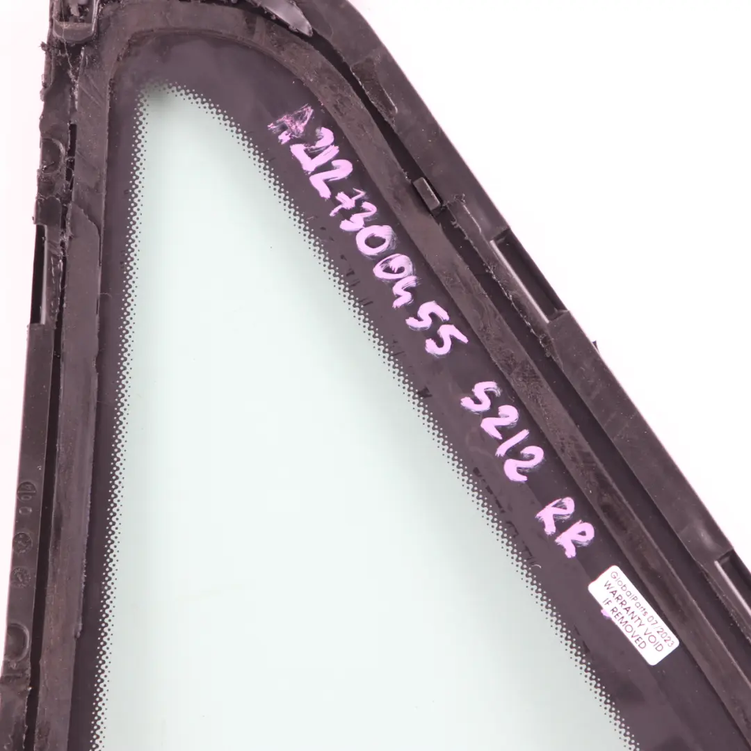Mercedes W212 Estate Quarter Glass Rear Door Right O/S Window AS2 - SKU A2127300455 - Part number A2127300455